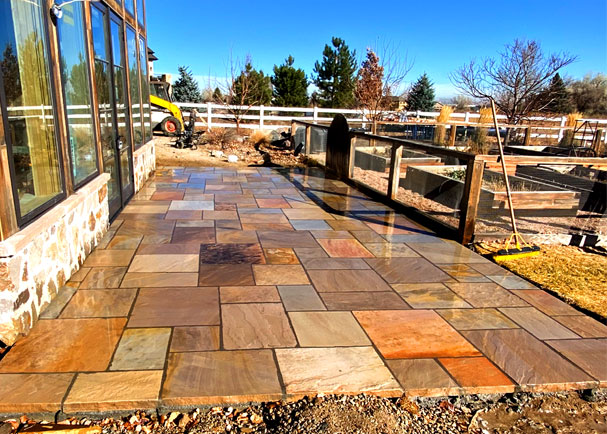 Custom stone patios in Longmont, Colorado